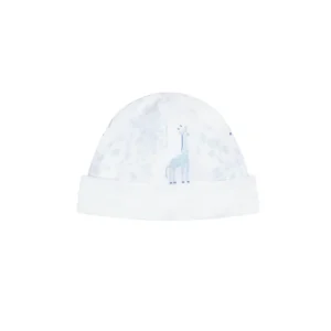Shop All | Blue Giraffe Print Hat - CaringForTots - Professional Baby and Children's Products | Caring for Growth, Caring for Every Moment