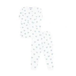 Shop All | Blue Heart Print Girl's Pajama - CaringForTots - Professional Baby and Children's Products | Caring for Growth, Caring for Every Moment