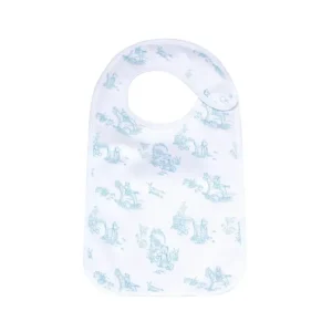 Shop All | Blue Toile Baby Feeding Bib - CaringForTots - Professional Baby and Children's Products | Caring for Growth, Caring for Every Moment