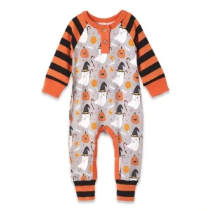 Shop All | Boo Henley Halloween Romper - CaringForTots - Professional Baby and Children's Products | Caring for Growth, Caring for Every Moment