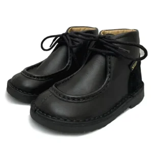 Shop All | Boomer Kids Wallabee Boot Black Leather - CaringForTots - Professional Baby and Children's Products | Caring for Growth, Caring for Every Moment