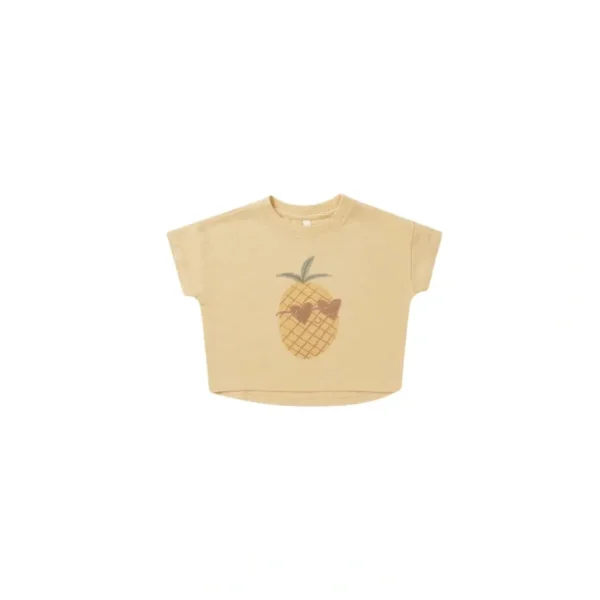 Shop All | Boxy Tee - Pineapple - CaringForTots - Professional Baby and Children's Products | Caring for Growth, Caring for Every Moment