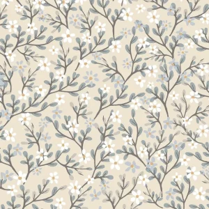 Shop All | Braylynn - Sample Wallpaper, Exquisite Flowers (wheat) - CaringForTots - Professional Baby and Children's Products | Caring for Growth, Caring for Every Moment