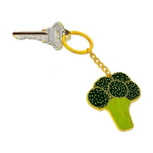 Shop All | Broccoli Enamel Keychain - CaringForTots - Professional Baby and Children's Products | Caring for Growth, Caring for Every Moment