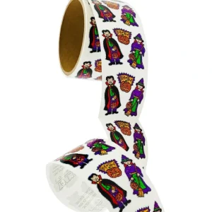 Shop All | Bulk Roll Prismatic Stickers, Halloween Dracula & Witch (100 Repeats) - CaringForTots - Professional Baby and Children's Products | Caring for Growth, Caring for Every Moment