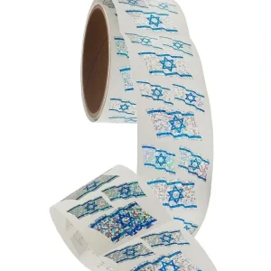 Shop All | Bulk Roll Prismatic Stickers, Israeli Flags (100 Repeats) - CaringForTots - Professional Baby and Children's Products | Caring for Growth, Caring for Every Moment