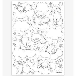 Shop All | Bunny - Wall Decals Murals - Bunnies, Clouds And Stars - CaringForTots - Professional Baby and Children's Products | Caring for Growth, Caring for Every Moment