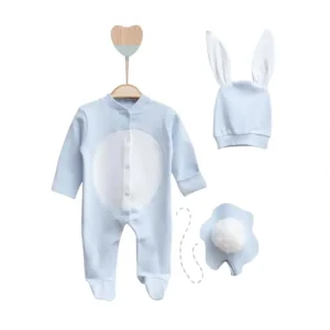 Shop All | Bunny Blue Bodysuit - CaringForTots - Professional Baby and Children's Products | Caring for Growth, Caring for Every Moment