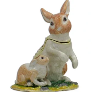 Shop All | Bunny Family Trinket Box 3.25 Inches - CaringForTots - Professional Baby and Children's Products | Caring for Growth, Caring for Every Moment