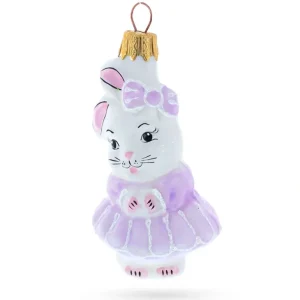 Shop All | Bunny Girl In Dress Glass Christmas Ornament - CaringForTots - Professional Baby and Children's Products | Caring for Growth, Caring for Every Moment