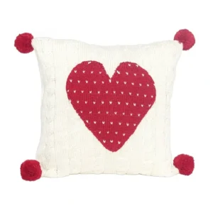 Shop All | Cable Knit Heart 10" Pillow - CaringForTots - Professional Baby and Children's Products | Caring for Growth, Caring for Every Moment