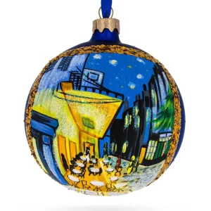 Shop All | 1888 'cafe Terrace At Night' By Vincent Van Gogh Blown Glass Ball Christmas Ornament 4 Inches - CaringForTots - Professional Baby and Children's Products | Caring for Growth, Caring for Every Moment
