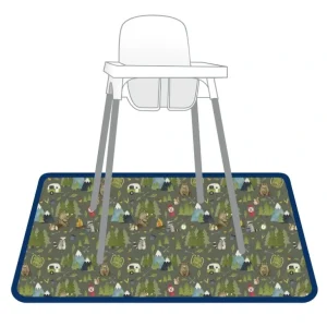 Shop All | Camping Bears Splash Mat - A Waterproof Catch-all For Highchair Spills And More! - CaringForTots - Professional Baby and Children's Products | Caring for Growth, Caring for Every Moment