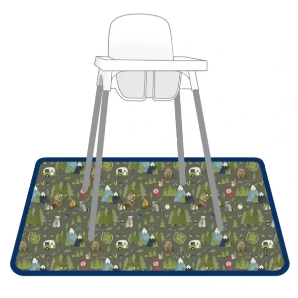 Shop All | Camping Bears Splash Mat - A Waterproof Catch-all For Highchair Spills And More! - CaringForTots - Professional Baby and Children's Products | Caring for Growth, Caring for Every Moment
