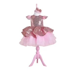 Shop All | Cara Rose Gold Party Dress - CaringForTots - Professional Baby and Children's Products | Caring for Growth, Caring for Every Moment