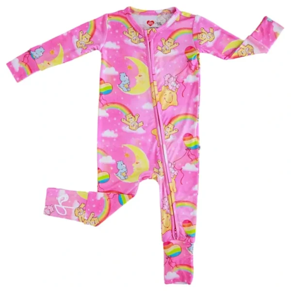 Shop All | Care Bears Baby Pink Stars Convertible Romper - CaringForTots - Professional Baby and Children's Products | Caring for Growth, Caring for Every Moment