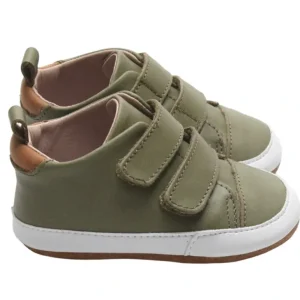Shop All | Casual Army Green Low Top {premium Leather} - CaringForTots - Professional Baby and Children's Products | Caring for Growth, Caring for Every Moment