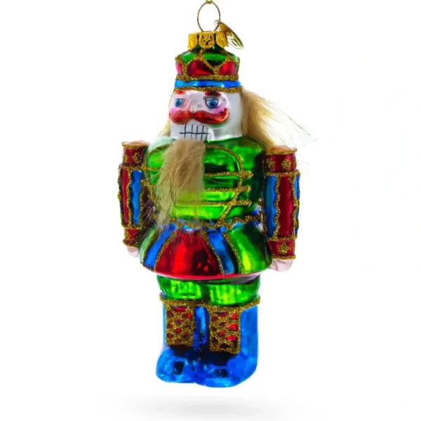 Shop All | Celebratory New Year Nutcracker - Vibrant Blown Glass Christmas Ornament - CaringForTots - Professional Baby and Children's Products | Caring for Growth, Caring for Every Moment