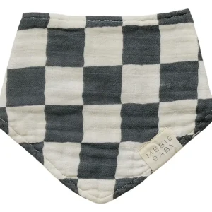 Shop All | Charcoal Checkered Muslin Bib - CaringForTots - Professional Baby and Children's Products | Caring for Growth, Caring for Every Moment