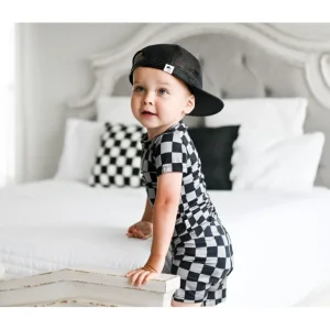 Shop All | Charcoal Checkers Dream Short Set - CaringForTots - Professional Baby and Children's Products | Caring for Growth, Caring for Every Moment