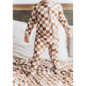 Shop All | Chestnut Checkers Dream Romper - CaringForTots - Professional Baby and Children's Products | Caring for Growth, Caring for Every Moment