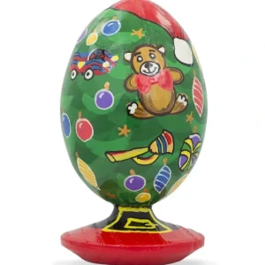 Shop All | Christmas Tree With Teddy Bear And Toy Ornaments Wooden Egg Figurine - CaringForTots - Professional Baby and Children's Products | Caring for Growth, Caring for Every Moment