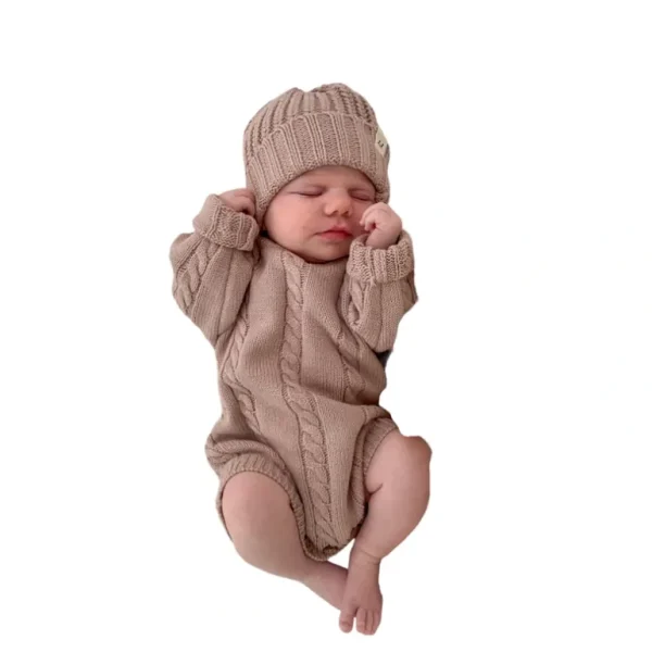 Shop All | Chunky Knit Beanie - Dusty Petal - CaringForTots - Professional Baby and Children's Products | Caring for Growth, Caring for Every Moment
