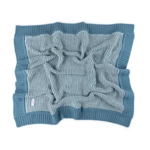 Shop All | Chunky Knit Tweed Blanket - Blue - CaringForTots - Professional Baby and Children's Products | Caring for Growth, Caring for Every Moment