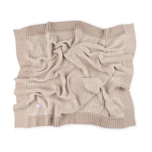 Shop All | Chunky Knit Tweed Blanket - Taupe - CaringForTots - Professional Baby and Children's Products | Caring for Growth, Caring for Every Moment
