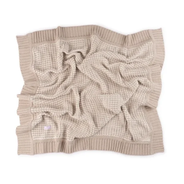Shop All | Chunky Knit Tweed Blanket - Taupe - CaringForTots - Professional Baby and Children's Products | Caring for Growth, Caring for Every Moment