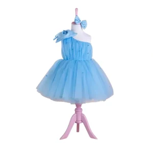 Shop All | Cindy Blue Party Dress - CaringForTots - Professional Baby and Children's Products | Caring for Growth, Caring for Every Moment