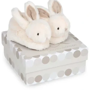 Shop All | Classic Baby: Tan Bunny Booties With Rattle - CaringForTots - Professional Baby and Children's Products | Caring for Growth, Caring for Every Moment