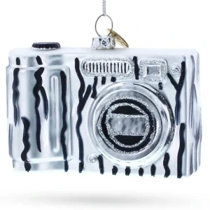 Shop All | Classic Camera For Photography Enthusiasts - Blown Glass Christmas Ornament - CaringForTots - Professional Baby and Children's Products | Caring for Growth, Caring for Every Moment