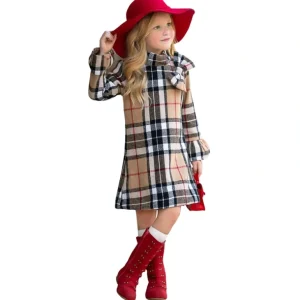 Shop All | Classic Plaid Long Sleeve Shift Dress - CaringForTots - Professional Baby and Children's Products | Caring for Growth, Caring for Every Moment