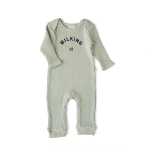 Shop All | Claude & Co Milking It Onesie - Pistachio - CaringForTots - Professional Baby and Children's Products | Caring for Growth, Caring for Every Moment