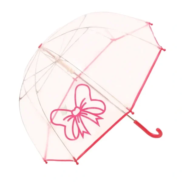 Shop All | Clear Umbrella With Fuchsia Bow - CaringForTots - Professional Baby and Children's Products | Caring for Growth, Caring for Every Moment