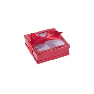 Shop All | Clear Window Gift Boxes Red 6" X 6" X 2" 6 Pack With Ribbon - CaringForTots - Professional Baby and Children's Products | Caring for Growth, Caring for Every Moment