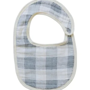 Shop All | Coastal Plaid Classic Muslin Bib - CaringForTots - Professional Baby and Children's Products | Caring for Growth, Caring for Every Moment