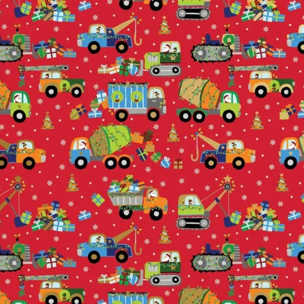 Shop All | Construction Trucks Christmas Gift Wrap - CaringForTots - Professional Baby and Children's Products | Caring for Growth, Caring for Every Moment