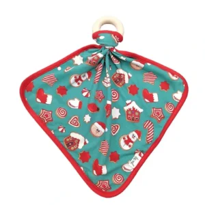 Shop All | Cookie Soiree Lovey With Detachable Wooden Teething Ring - CaringForTots - Professional Baby and Children's Products | Caring for Growth, Caring for Every Moment