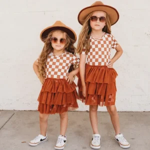 Shop All | Copper Checkers Dream Tutu Dress - CaringForTots - Professional Baby and Children's Products | Caring for Growth, Caring for Every Moment
