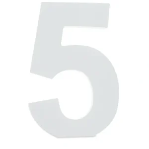 Shop All | Courier Font White Color Wooden Number 5 (6 Inches) - CaringForTots - Professional Baby and Children's Products | Caring for Growth, Caring for Every Moment