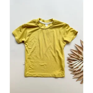 Shop All | Crew Neck Essential Tee | Baby & Toddler | Luxury Bamboo | Marigold - CaringForTots - Professional Baby and Children's Products | Caring for Growth, Caring for Every Moment
