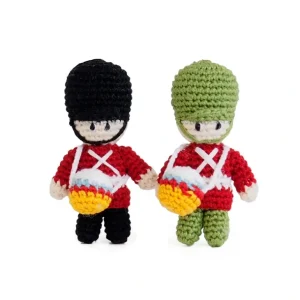 Shop All | Crochet Drummer Boy Ornaments- Set Of 2 - CaringForTots - Professional Baby and Children's Products | Caring for Growth, Caring for Every Moment