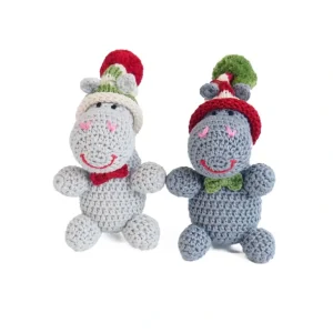 Shop All | Crochet Hippo Ornament- Set Of 2 - CaringForTots - Professional Baby and Children's Products | Caring for Growth, Caring for Every Moment