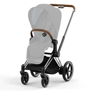 Shop All | CYBEX e-Priam Frame + Seat Hardpart - Chrome Brown - CaringForTots - Professional Baby and Children's Products | Caring for Growth, Caring for Every Moment