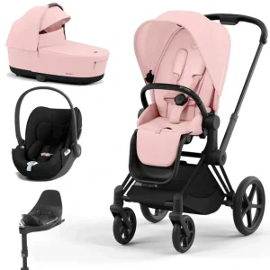Shop All | CYBEX Priam Cloud T Travel System - Peach Pink - CaringForTots - Professional Baby and Children's Products | Caring for Growth, Caring for Every Moment