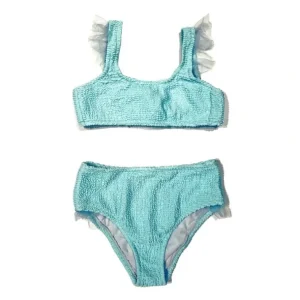 Shop All | Daisy Seersucker Turquoise Bikini - CaringForTots - Professional Baby and Children's Products | Caring for Growth, Caring for Every Moment