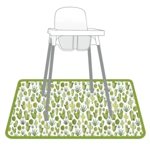Shop All | Desert Cactus Splash Mat - A Waterproof Catch-all For Highchair Spills And More! - CaringForTots - Professional Baby and Children's Products | Caring for Growth, Caring for Every Moment
