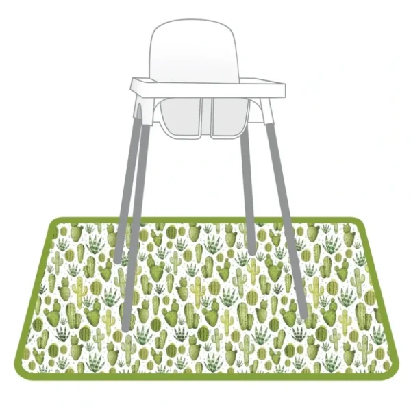 Shop All | Desert Cactus Splash Mat - A Waterproof Catch-all For Highchair Spills And More! - CaringForTots - Professional Baby and Children's Products | Caring for Growth, Caring for Every Moment